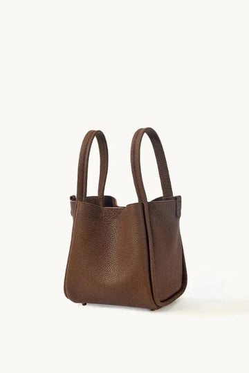 Mini Bucket Bag with Dual Hand Straps for Soft Daily Matching