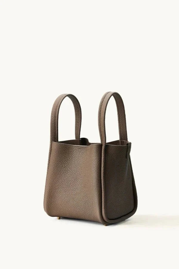 Mini Bucket Bag with Dual Hand Straps for Soft Daily Matching