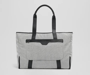 Light Grey Large Travel Tote Bag with Wide Shoulder Straps for Daily & Trip Matching