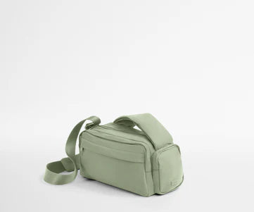 Green Faux Leather Crossbody Bag, Adjustable Strap for Daily Wear