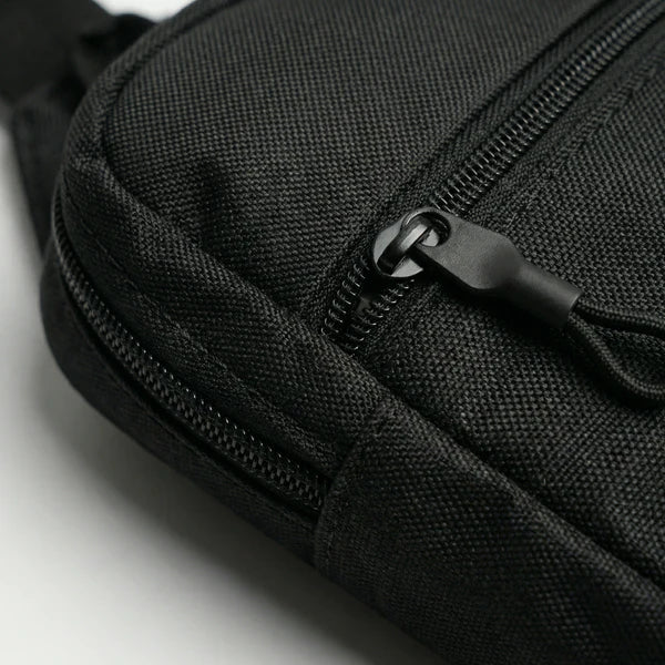 Black Faux Leather Mini Crossbody Bag with Adjustable Buckle Strap for Daily Casual Matching