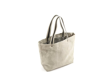 Light Beige Faux Leather Tote Bag for Daily Wear